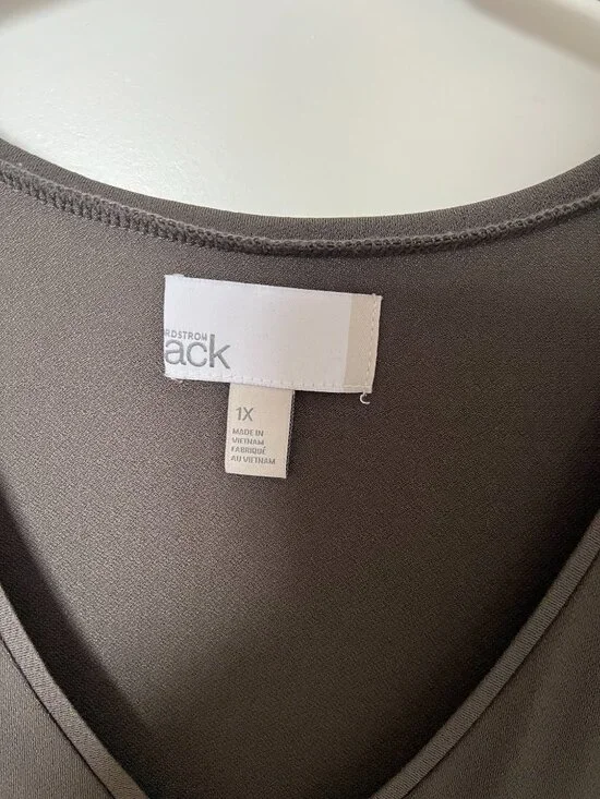 Nordstrom Rack Sleeveless Grey Shell Top, 1X - Picture 3 of 8